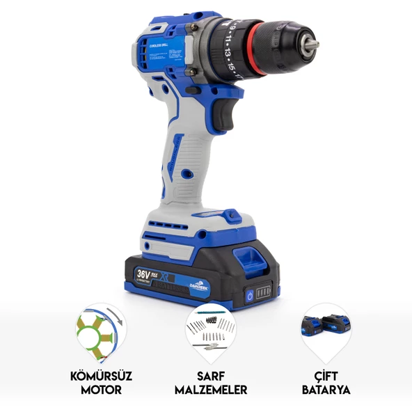 Dawreek 10mm Blue Kömürsüz Vidalama