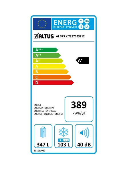 Altus AL 375 XE Çift Kapılı No Frost Buzdolabı - 4