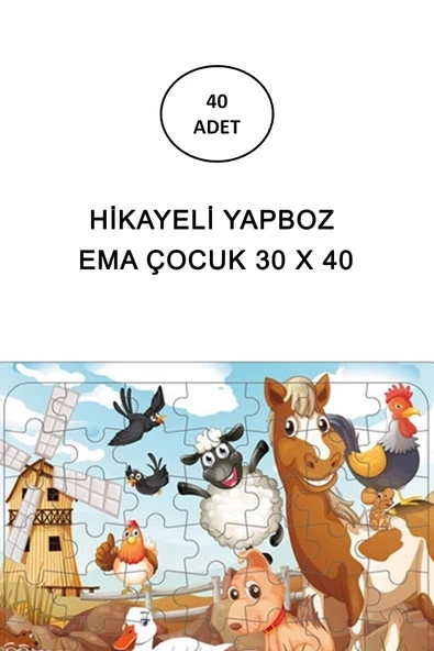 Hikayeli Yapboz Ema Çocuk 30 x 40 - 40 Adet