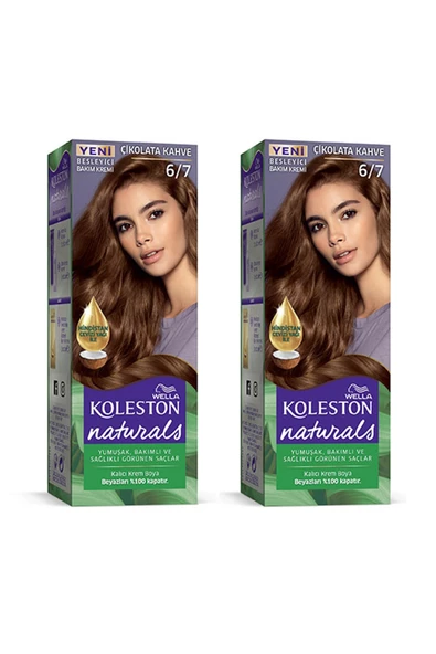 Naturals Saç Boyası Çikolata Kahve 6/7 2x Paket