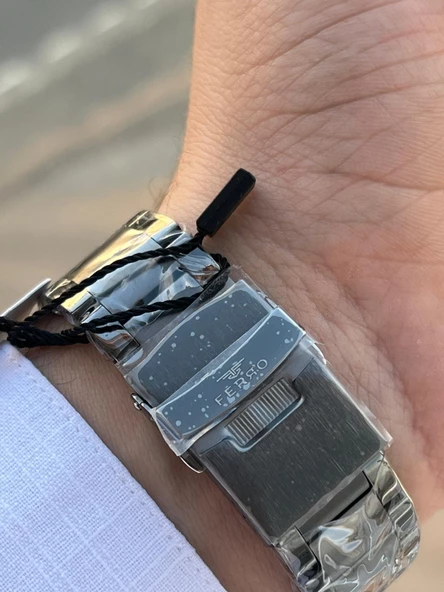 Ferro Çelik Kordon İç Fonksiyonlar Aktif Takvimli 30 Mt Su Geçirmez Erkek Kol Saati EFM40126-BG - Resim 6