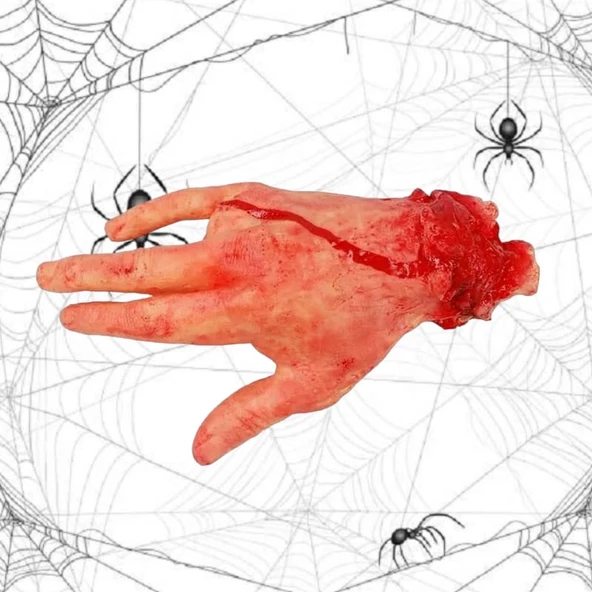 Cadılar Bayramı Kesik El Kanlı 20cm ürün görseli