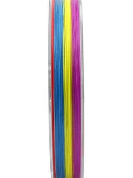 RIKIMARU Rw8 150 Metre,0.35 Mm 8 Katlı Multicolour-Çok Renkli- İp Misina 29.00.-kg Çeker,