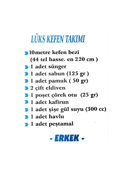 Erkek Kefen Takımı Cenaze Levazımatı 2.2 X 10 Metre - 3