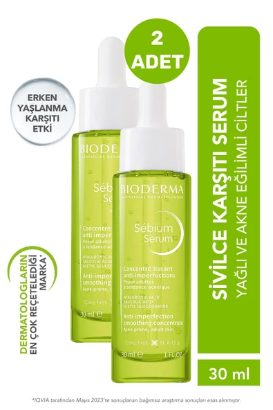 Bioderma Sebium Serum 30 ml 2 Adet