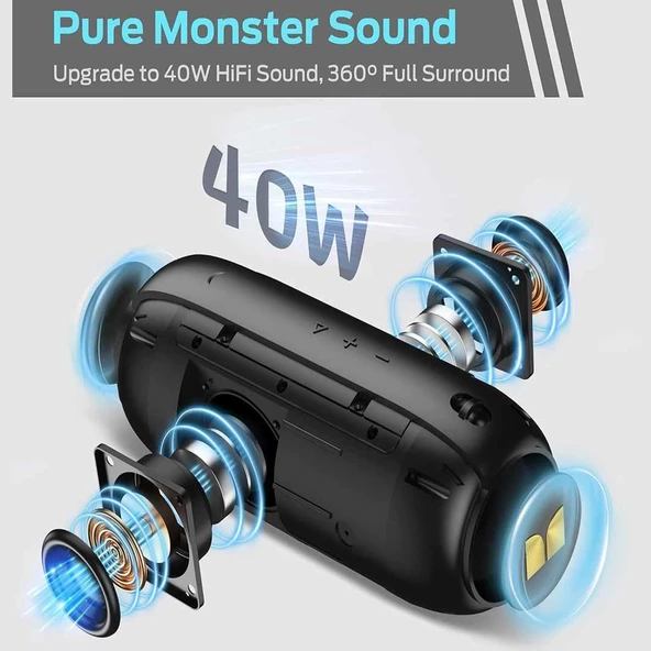 Monster Superstar S320 Tasinabilir Kablosuz Bluetooth Hoparlör 40W - 5