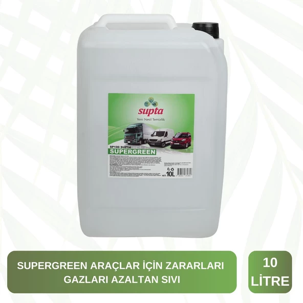 Supta Supergreen Dizel Araçlar Için Emisyon Düşürücü Yakıt Katkısı Euro 4/5/6 10 LT