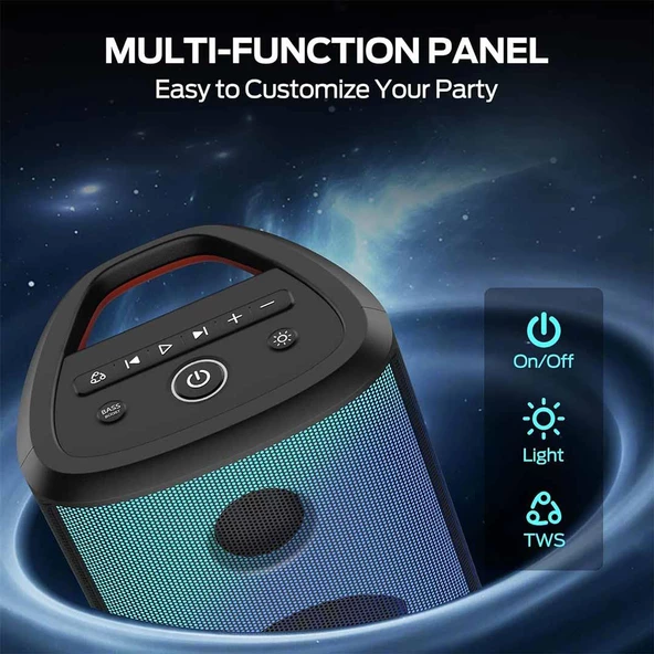 Monster Sparkle Bluetooth Tasinabilir Kablosuz Hoparlörler 80W - 8