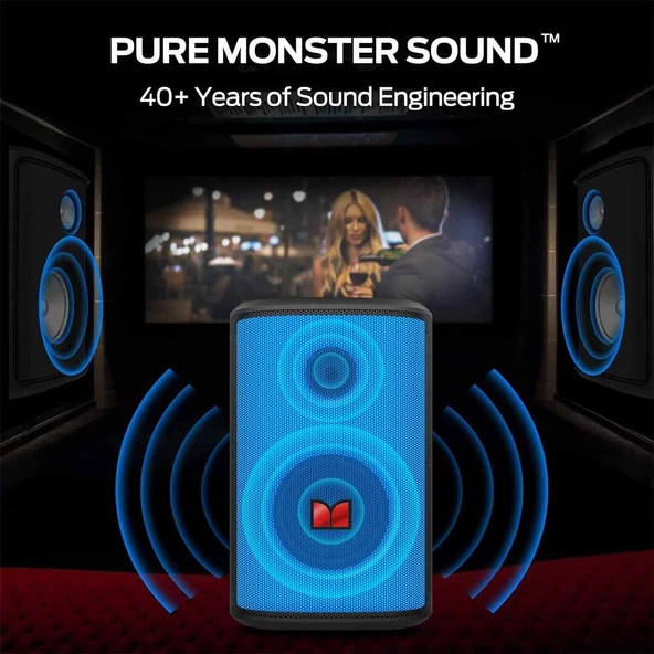 Monster Sparkle Bluetooth Tasinabilir Kablosuz Hoparlörler 80W - 5