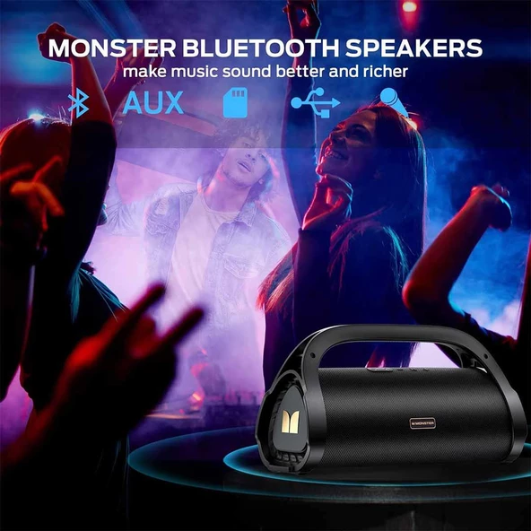 Monster Adventurer Max Boombox Çift Subwoofer'li IPX7 Su Geçirmez Bluetooth Hoparlör 60W - 8