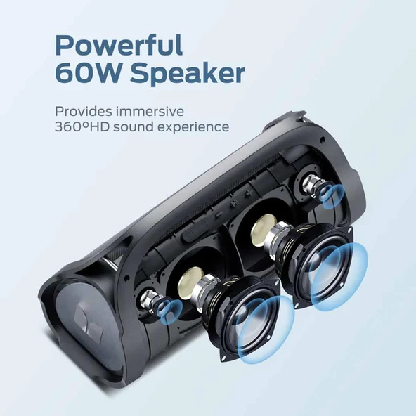 Monster Adventurer Max Boombox Çift Subwoofer'li IPX7 Su Geçirmez Bluetooth Hoparlör 60W - 3