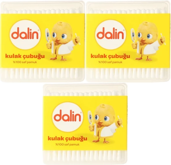 Dalin Kulak Çubuğu 100 Adet (3 Lü Set)