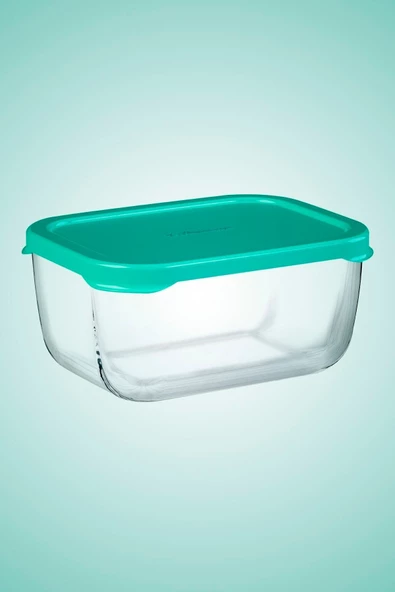 Paşabahçe 53733 snowbox 2 li cam saklama kabı 420 cc yeşil - 2
