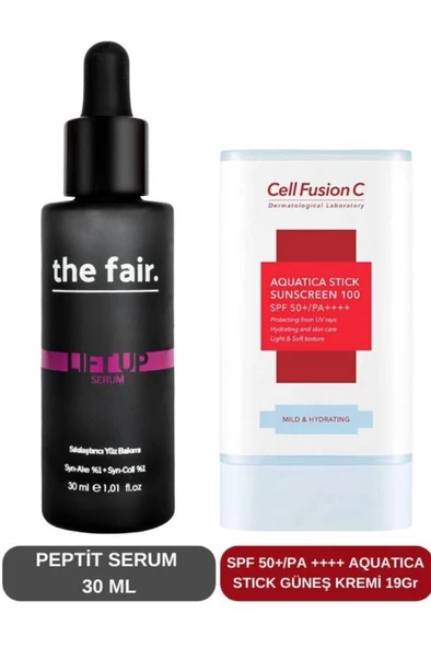 the fair. Yaşlanma Karşıtı Peptit Serum Ve Aquatica Stick Güneş Kremi Set