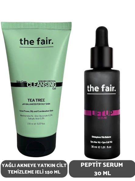 the fair. Yağlı Akneye Yatkın Cilt Temizleme Jeli 150 ml ve Peptit Serum Seti 30 ml