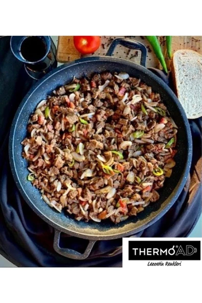 ThermoAD Granit Döküm 36 Cm Gözleme Tavası Gri - Resim 2