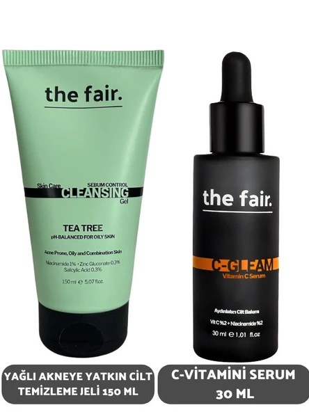 the fair. Yağlı Akneye Yatkın Cilt Temizleme Jeli 150 ml ve C Vitamini Serum Seti 30 ml