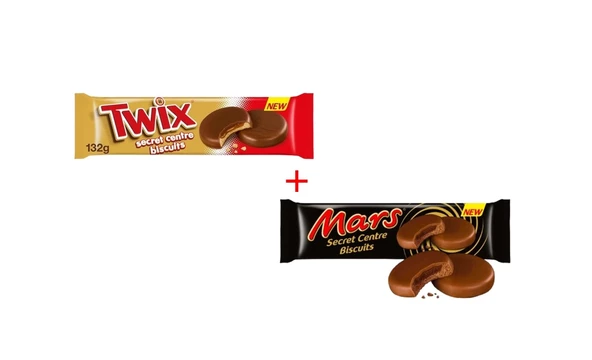 Twix&Mars Secret Center Bisküvi İkili Set