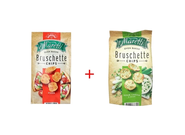 Brushette Chips Pizza + Sour Cream&Onion Aromalı İkili Paket