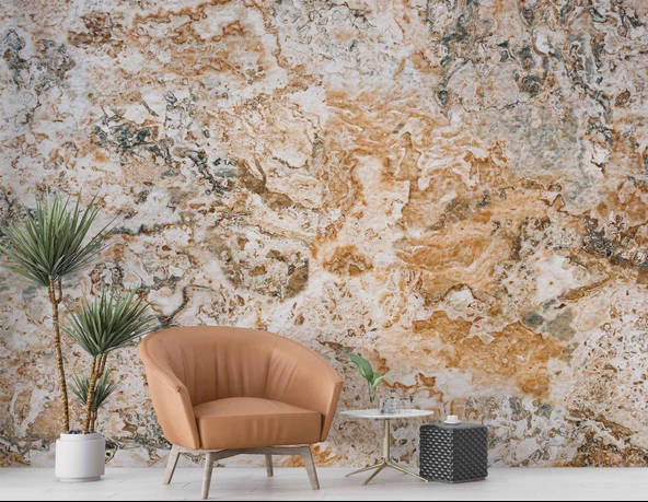 Karışık Mermer Desenli Duvar Kağıdı Baskı - Resim 6