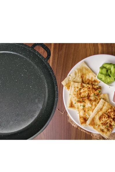 ThermoAD Granit Döküm 36 Cm Gözleme Tavası Gri - Resim 4