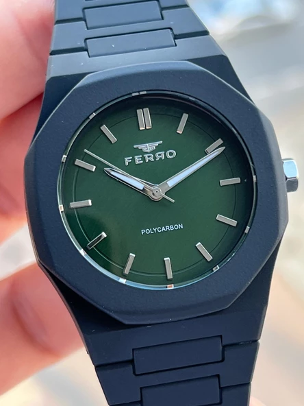 Ferro Polycarbon Kasa & Kordon 50 Mt Suya Dayanıklı Erkek Kol Saati EF11400-G10 - 3