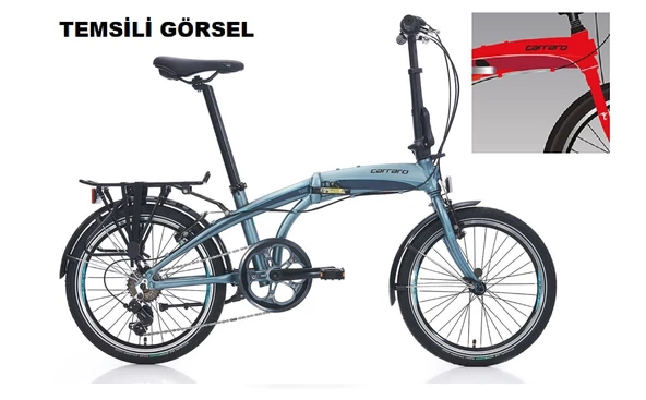 20J CARRARO FLEXI 106 KATLANIR BİSİKLET - KIRMIZI SİYAH BEYAZ - 2