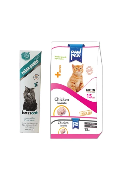 Paw Paw Yavru Kedi Maması 15 kg + Relax Malt