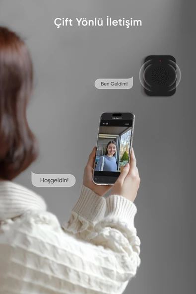 Şımart Akıllı Kapı Zili Wi-fi Kontrollü, Gece Görüş, Ses Gönderme Ve Alma - 4