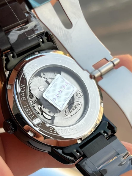 Ferro 2 Yıl Garantili Otomatik Mekanizma 3 Atm Su Geçirmez Çelik Kordon Erkek Kol Saati EFM.31399-G - 6