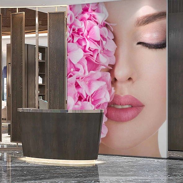 Makyaj Temalı Kadın Kuaför Duvar Kağıdı Baskı - Resim 2