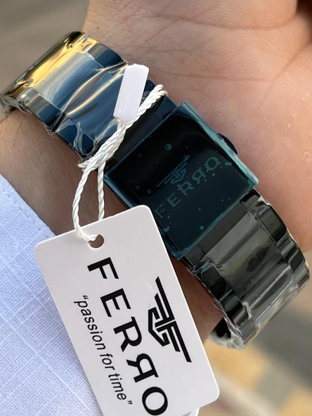 Ferro 2 Yıl Garantili Otomatik Mekanizma 3 Atm Su Geçirmez Çelik Kordon Erkek Kol Saati EFM.31399-G - 7