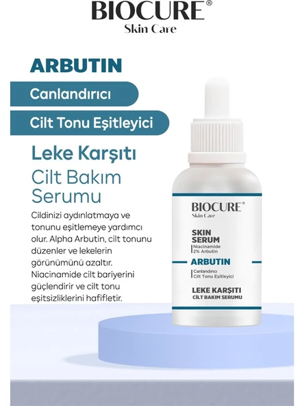 Biocure Arbutin Leke Karşıtı & Canlandırıcı & Aydınlatıcı Cilt Bakım Serumu 30 ml