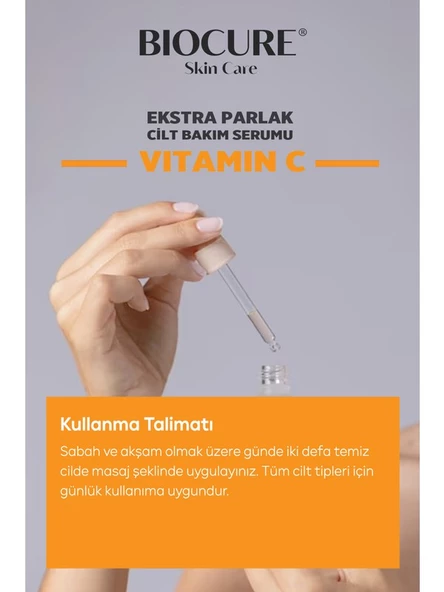 Biocure C Vitamini & Hyaluronik Asit Extra Parlak Aydınlatıcı Ve Leke Karşıtı Yüz Serumu 30 Ml - 4