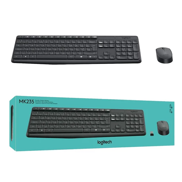 Logitech MK235 Siyah Kablosuz Klavye Mouse Set 920-007925 - 4