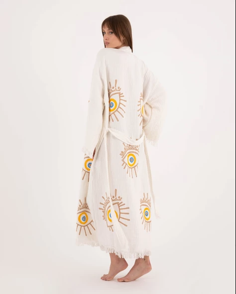 Bornoz ,Plaj Kıyafeti,Kimono , Kaftan ,Sabahlık  & İpek Kirpik Çekiciliği - 6