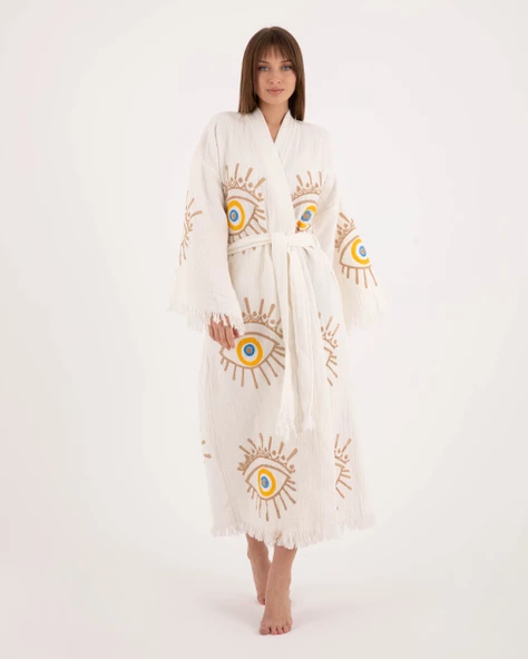 Bornoz ,Plaj Kıyafeti,Kimono , Kaftan ,Sabahlık  & İpek Kirpik Çekiciliği - 7