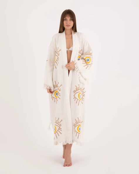 Bornoz ,Plaj Kıyafeti,Kimono , Kaftan ,Sabahlık  & İpek Kirpik Çekiciliği - 3