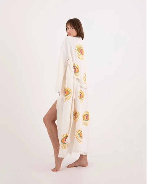 Bornoz ,Plaj Kıyafeti,Kimono , Kaftan ,Sabahlık &   Krizantem Nazar Göz