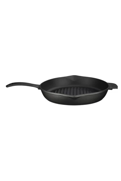 Lava Döküm Saplı Yuvarlak Izgara Tavası 28 Cm - 3