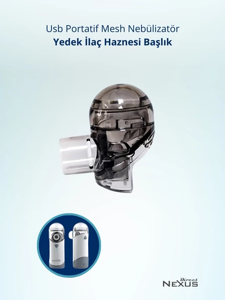 Portable Mesh Nebulizatör Yedek Ilaç Haznesi Başlık