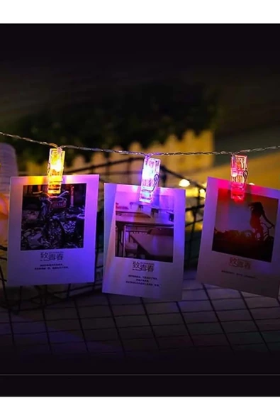 SPRENDA Renkli Işıklı Mandallı Fotoğraf Albümü 10 Lu - Rgb - 3