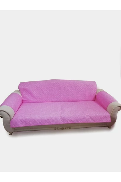 SPRENDA Pembe Çift Taraflı Leke Tutmaz Su Geçirmez 2 Kişilik Koltuk Örtüsü - 3