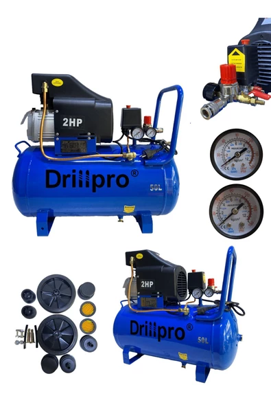 Drillpro 50 Lt Sesli Hava Kompresörü