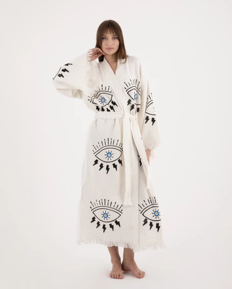 Bornoz ,Plaj Kıyafeti,Kimono , Kaftan ,Sabahlık &  Şimşek Gücü - 7