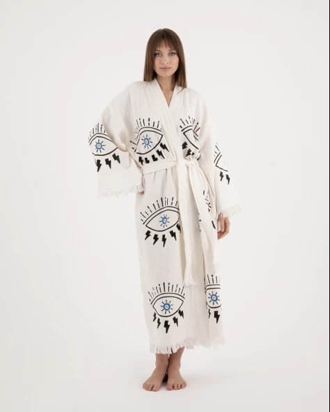 Bornoz ,Plaj Kıyafeti,Kimono , Kaftan ,Sabahlık &  Şimşek Gücü - 4