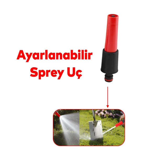 Hortum Sulama Başlığı Seti 4 Parça Su Tabanca Bağlantı Ekleme Aparatı Eki Bahçe Sulama Adaptörü - 3