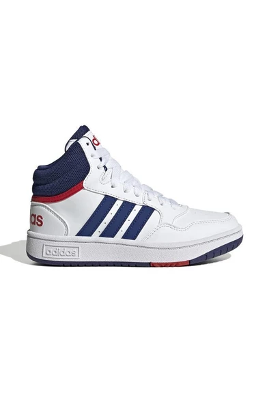 Adidas Hoops 3.0 Mid K ADGZ9647 Beyaz & Lacivert Çocuk Günlük Ayakkabı