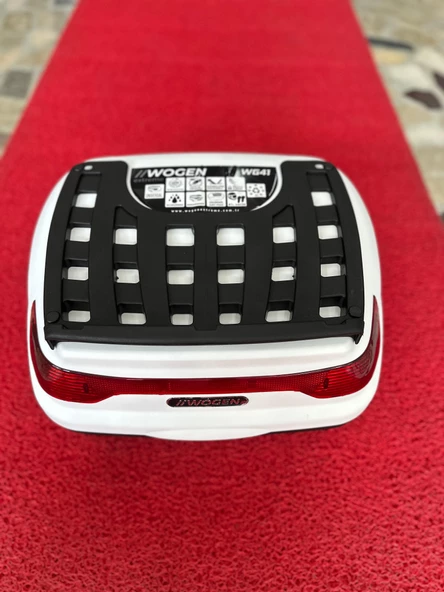 Wogen 41 Litre Beyaz Motosiklet Arka Çantası ürün görseli 1