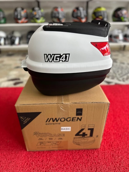 Wogen 41 Litre Beyaz Motosiklet Arka Çantası - Resim 3